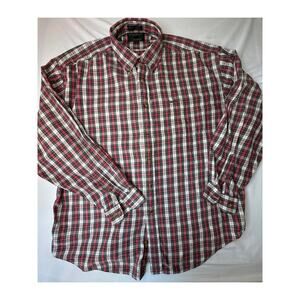 Vintage 90s Alexander Julian Colours Plaid Shirt Men's XXL Red Black Cotton